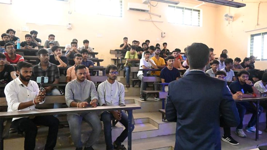 TDO trainer teaching learners during a live cybersecurity workshop